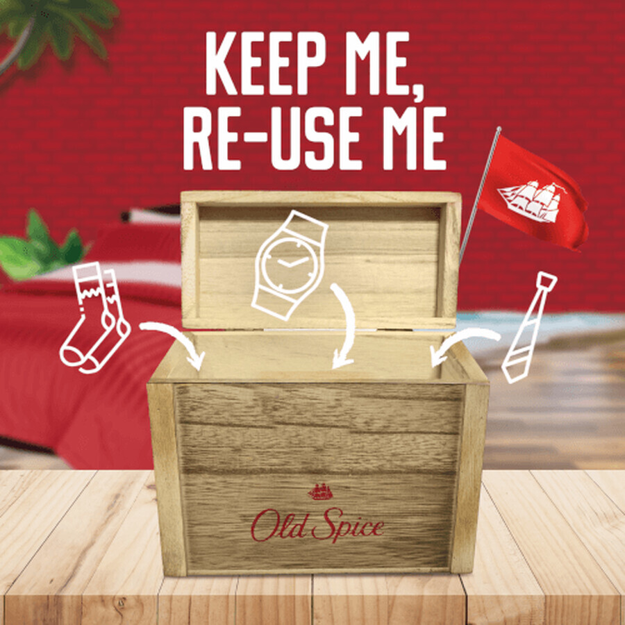 Old Spice Treasure Chest voor mannen - vaste deodorant + douchegel + aftershave