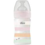 Chicco Well-being silicone zuigfles voor baby's, meisje 150 ml