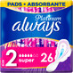 Always Platinum Super (maat 2) maandverband met vleugels 26 stuks