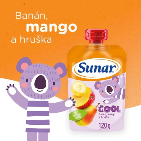 Sunar Cold fruit capsule pear, banana, mango 12m+ 120 g