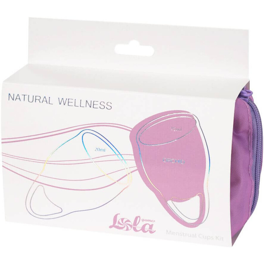 Lola Games Set menstruatiecups Wellness Naturel Lavendel Orchidee 2 stuks