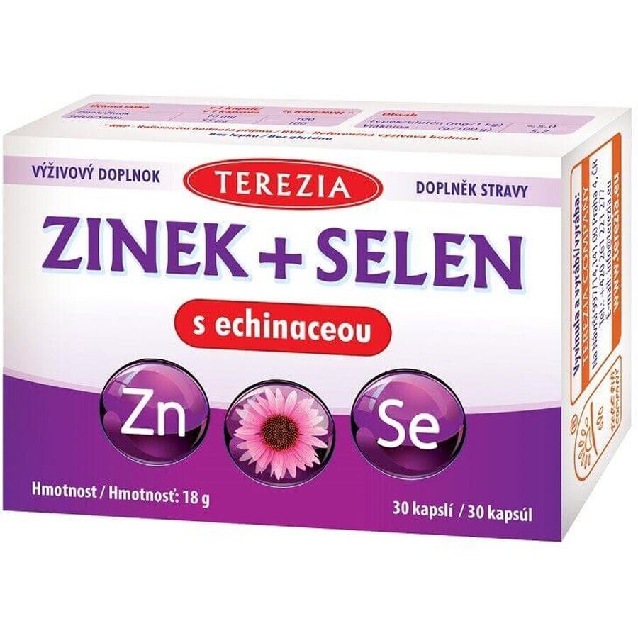 Terezia Zink + Selenium met Echinacea 30 capsules