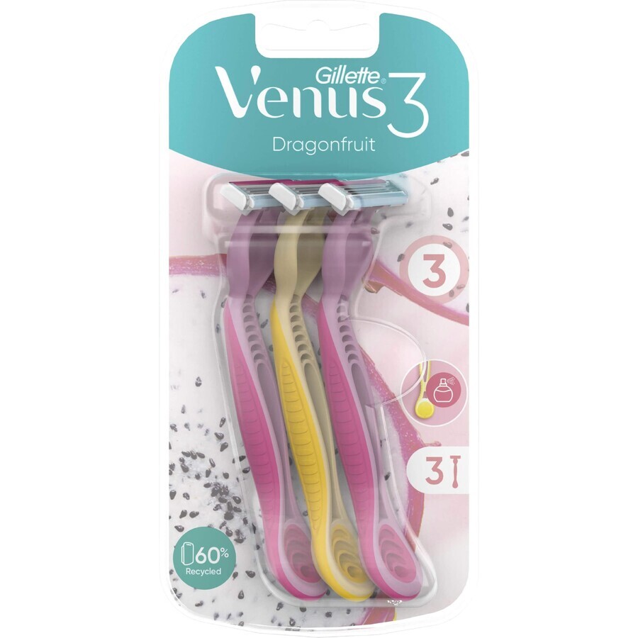 Razors Gillette Venus Venus 3 Dragonfruit 3 pcs