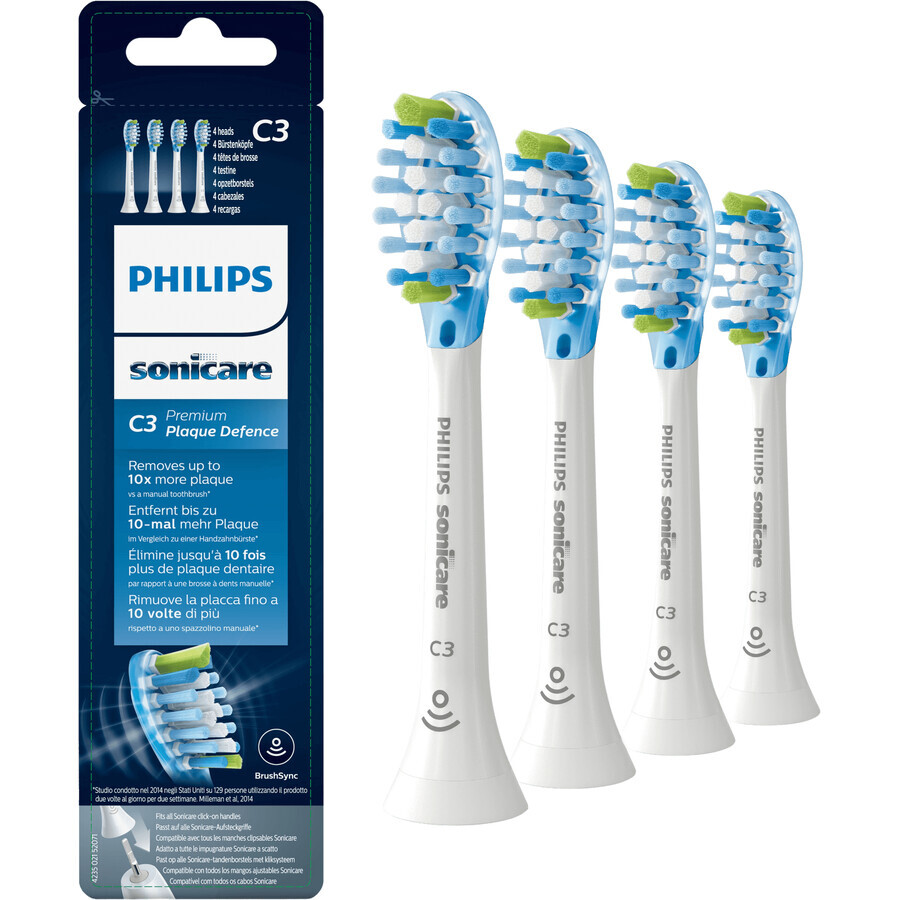 Philips Sonicare Premium Plaque Defense HX9044/17 Replacement Cap 4 pcs