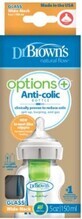 Dr.Brown&#39;S Dr.BROWN&#39;S BABY FOTTLE OPTIONS+ Wijdhals 0M+ antikoliek glas wit 1x1 stuk 150 ml