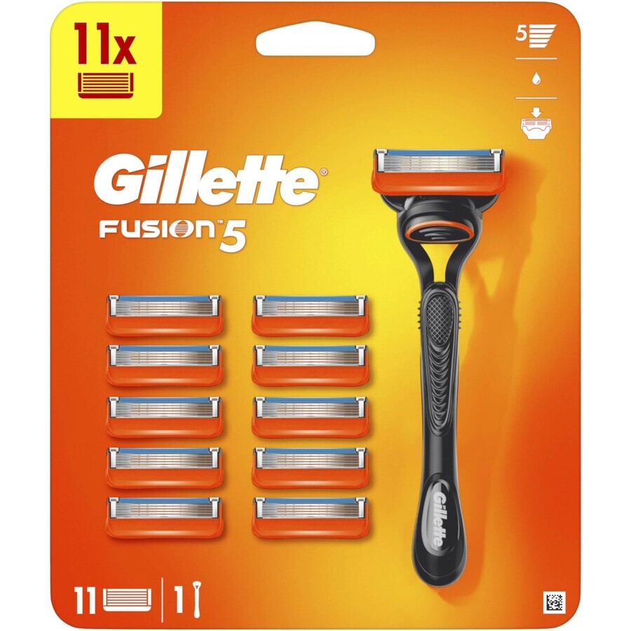 Gillette Fusion scheerapparaat + 11 vervangingsscheerhoofden Speciaal pakket