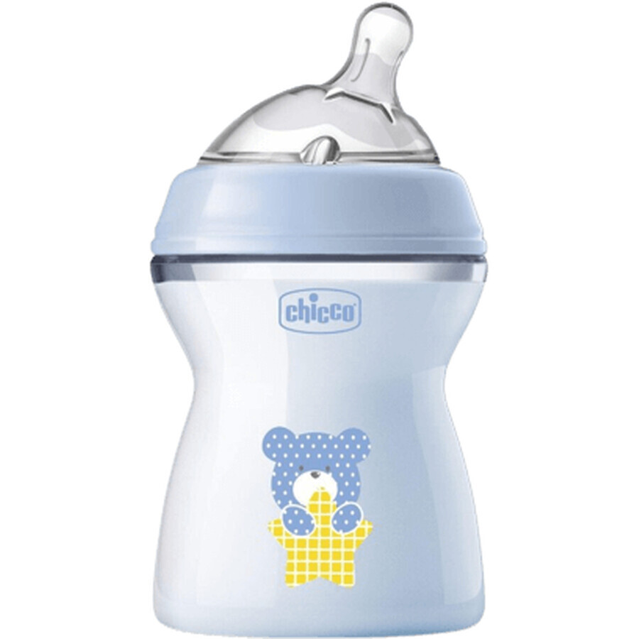 Chicco Natural Feeling Baby Bottle for boys 2m+ 250 ml