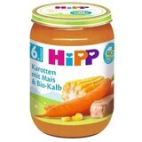 HiPP Organic carrot puree with corn and veal 190 g