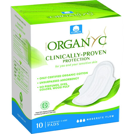 Organyc Organic katoenen maandverband dagelijks 10 stuks