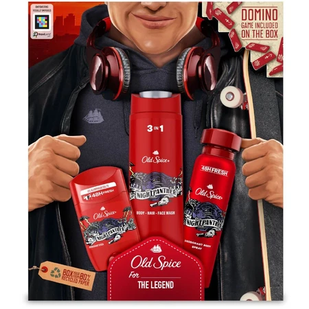 Old Spice City Explorer - set cadou cu deodorant solid și spray, gel de duș Night Panther