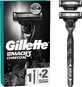 Gillette Mach3 Charcoal Mannenscheerapparaat + 2 scheerhoofden