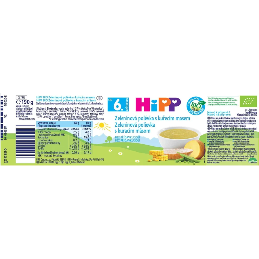 HiPP Bio-Gemüsesuppe mit Huhn 190 g
