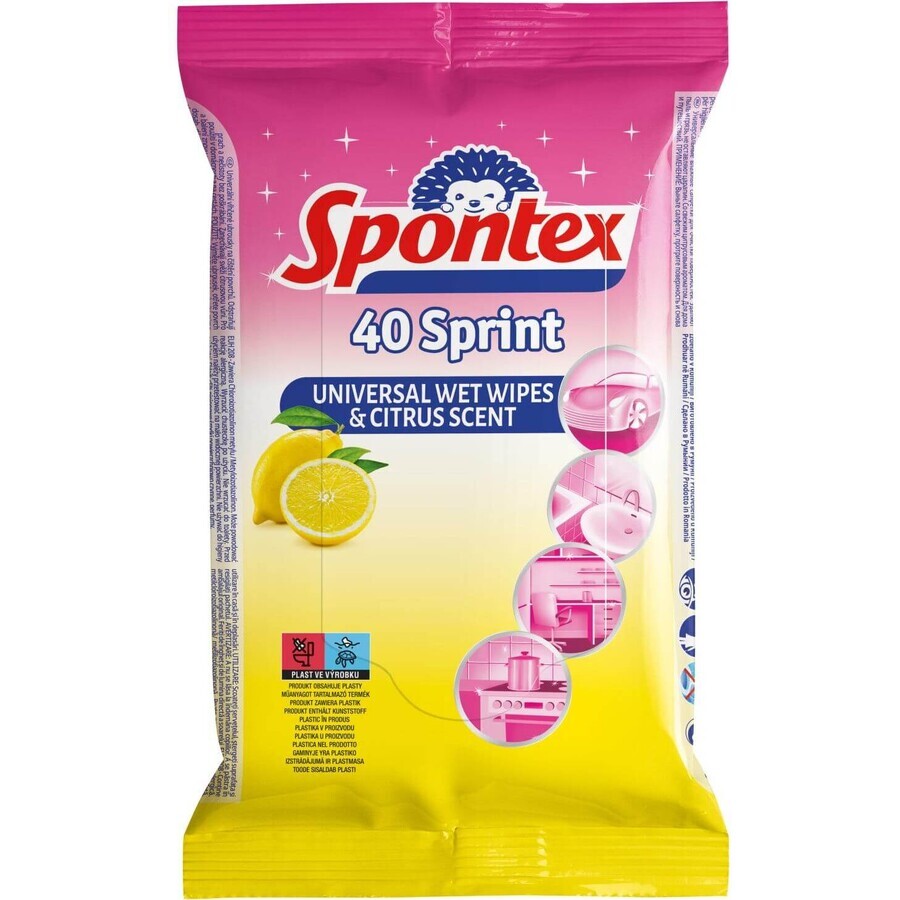 Spontex Sprint vochtige doekjes 40 stuks