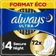 Always Ultra Night Safe Maandverband met vleugels 72 stuks