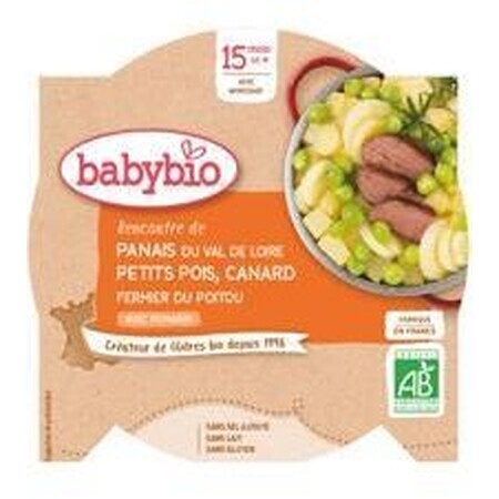 Menu Babybio pastinaca con piselli e anatra ruspante 260 g