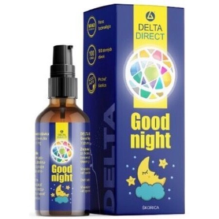 Delta Direct Good Night Melatonină lichidă cu dozator sub limbă scorțișoară 30 ml