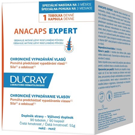 Ducray Anacaps Expert - chronic hair loss 90 capsules