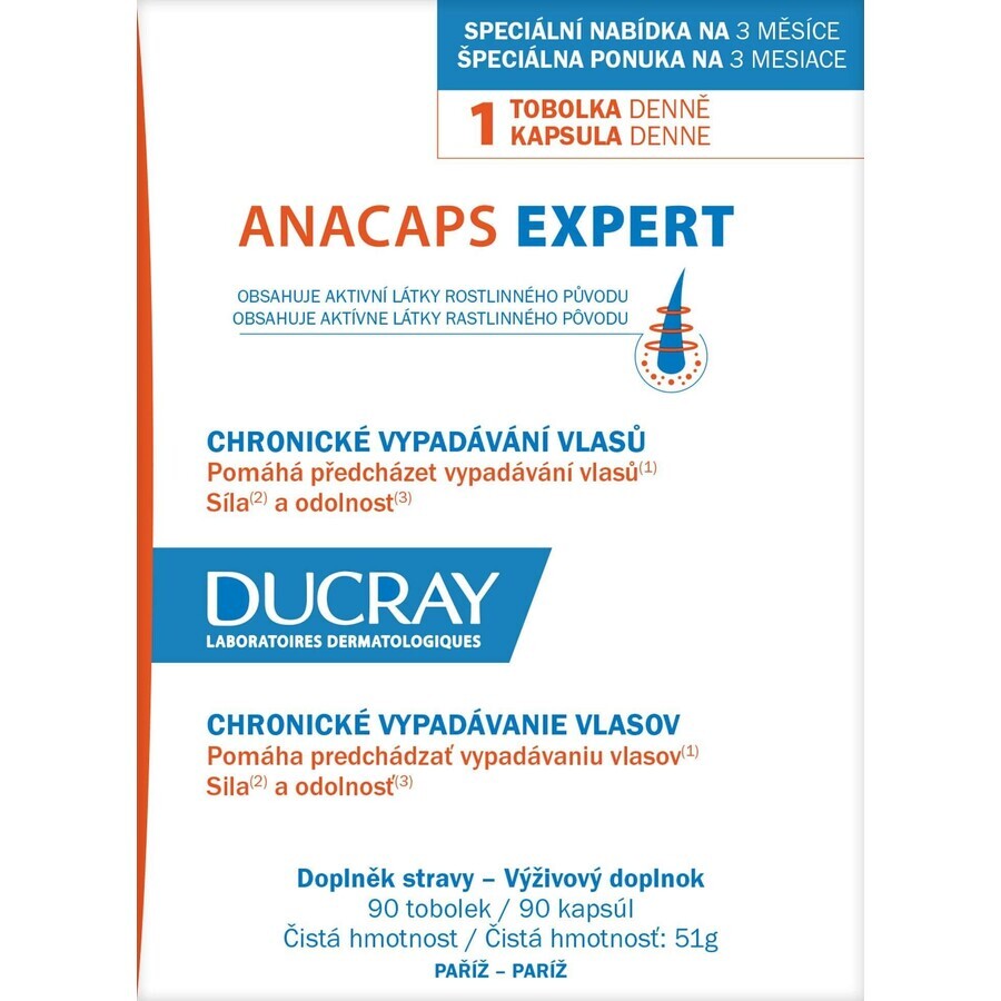 Ducray Anacaps Expert - chronic hair loss 90 capsules