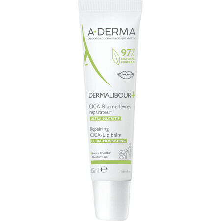 A-Derma Reparative CICA-Lip Balm voor gebarsten en geïrriteerde lippen 15 ml