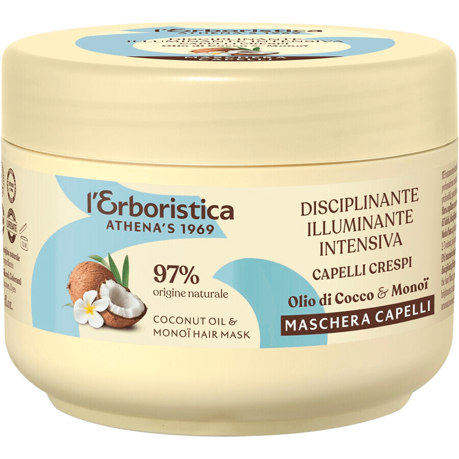 Erboristica Instant mask for dry and damaged hair with coconut oil and monoi 200 ml