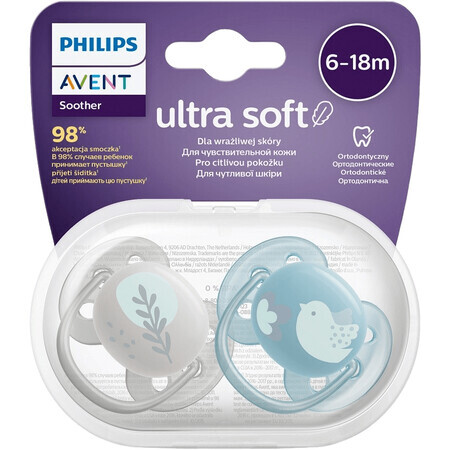 Philips Avent Ultrasoft Premium fopspeen 6-18m 2 stuks