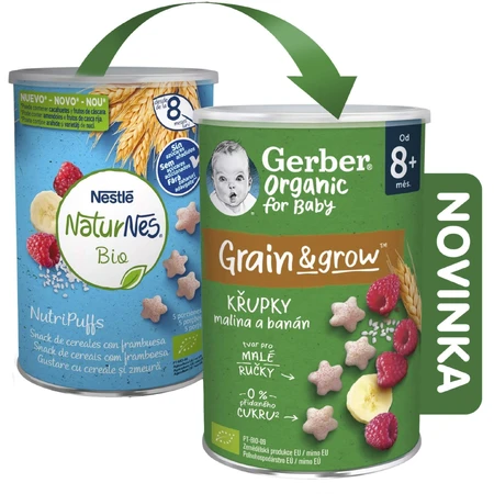 Gerber biologische framboos en banaan chips 35 g