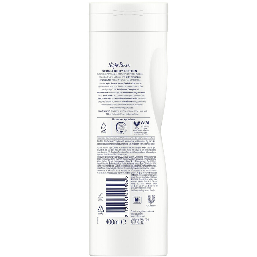 Dove Night renew lichaamsserum 400 ml