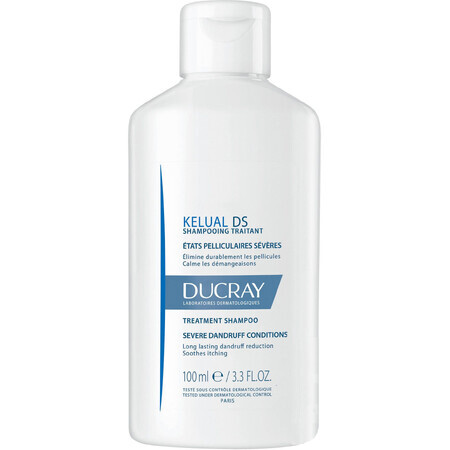 Ducray Kelual DS Shampooing pour pellicules sévères avec rougeurs et démangeaisons intenses du cuir chevelu 100 ml