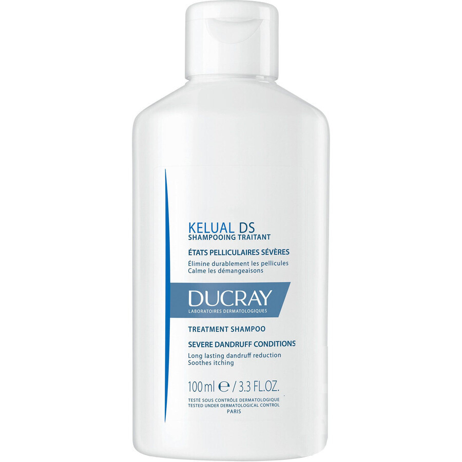 Ducray Kelual DS Shampooing pour pellicules sévères avec rougeurs et démangeaisons intenses du cuir chevelu 100 ml