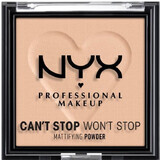 NYX Professional Makeup Can't Stop Won't Stop Matteerpoeder Compact Poeder - tint 03 Licht Medium 6 g