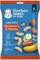 Gerber Snacks Aardbei en banaan ma&#239;scrisps 28 g