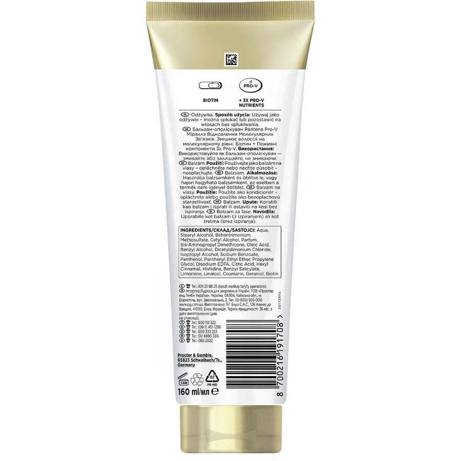 Pantene Pro-V Miracles Moleculaire Bond Repair Conditioner met Biotine 160ml