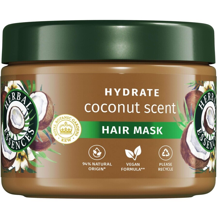 Herbal Essences Coconut Essences Coconut Scent Hydrate, Maschera per capelli nutriente e idratante 300 ml