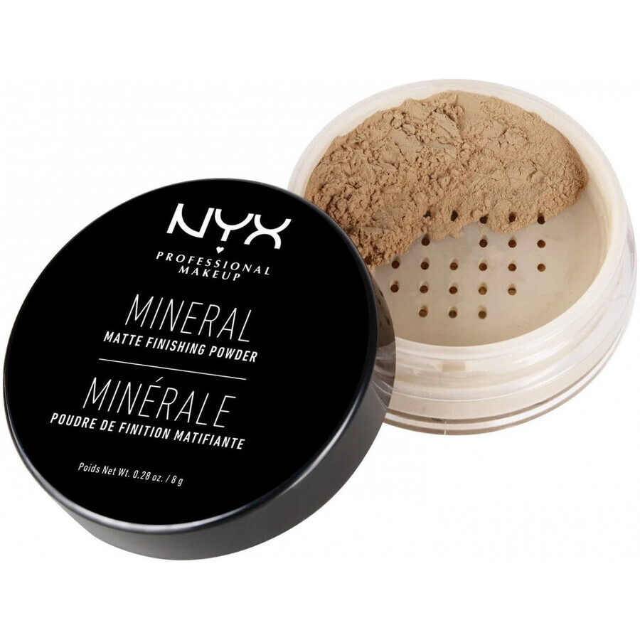 NYX Professional Makeup Pudră de finisare minerală Pudră de finisare minerală - mediu/închis 8 g