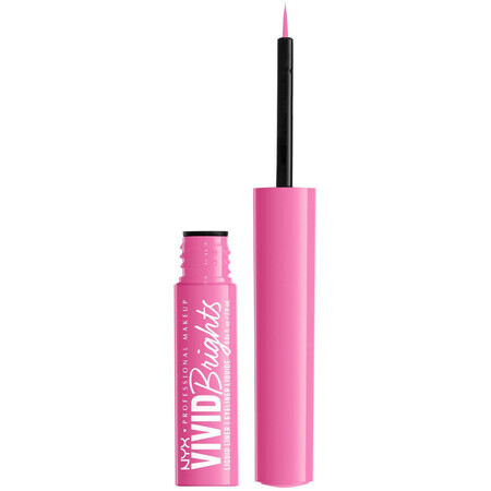 NYX Professional Makeup Vivid Bright Liquid Liner 08 Don't Pink Twice Eyeliner lichid, 2 ml