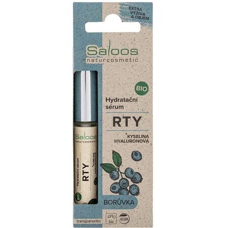 Saloos Lip Moisturizing Serum Organic, blueberry + hyaluronic acid 7 ml