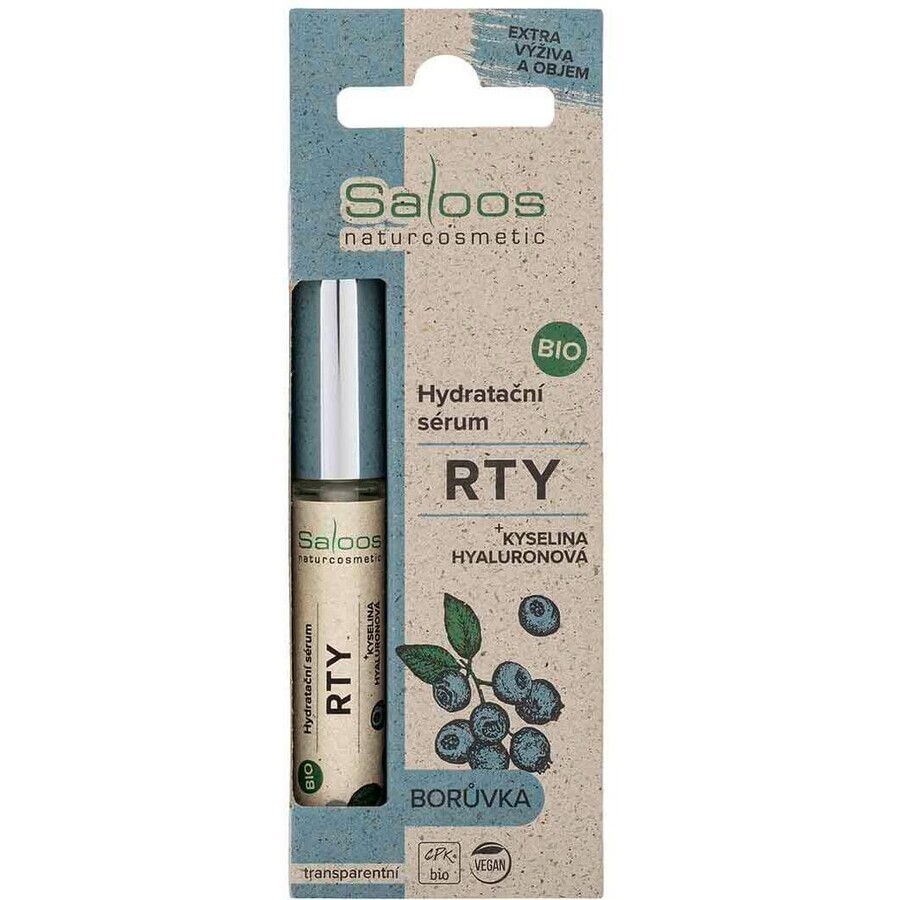 Saloos Lip Moisturizing Serum Organic, blueberry + hyaluronic acid 7 ml