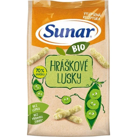 Sunar Biologische erwtenchips voor kinderen 45 g