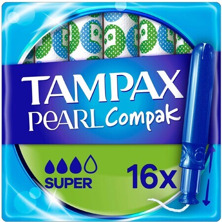 Tampax Compak Pearl Super assorbenti con applicatore 16 pz.