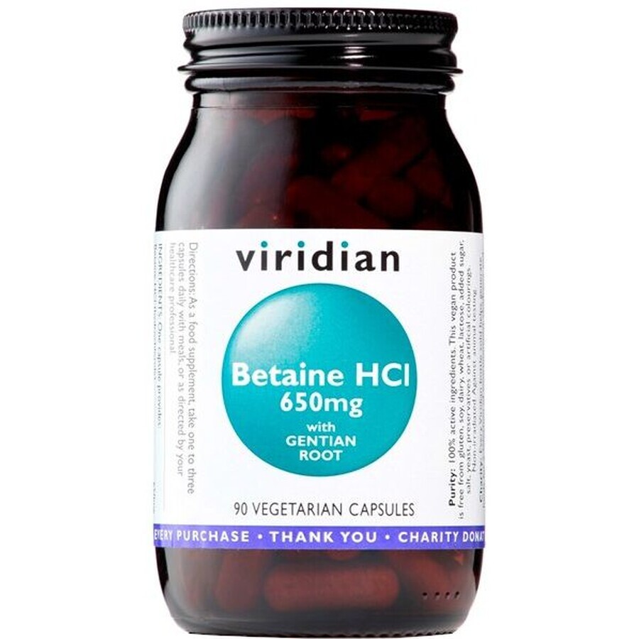 Viridian Betaine HCL 90 capsules