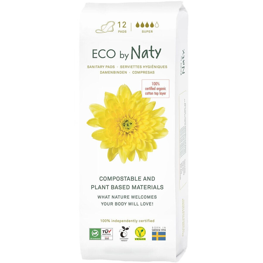 Eco by Naty Tampoane ECO pentru femei super 12 buc