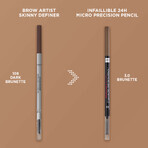 L'Oréal Paris Infaillible Brows 24H Micro Precision Pencil 3.0 Brunet Lápiz de cejas, 1 g