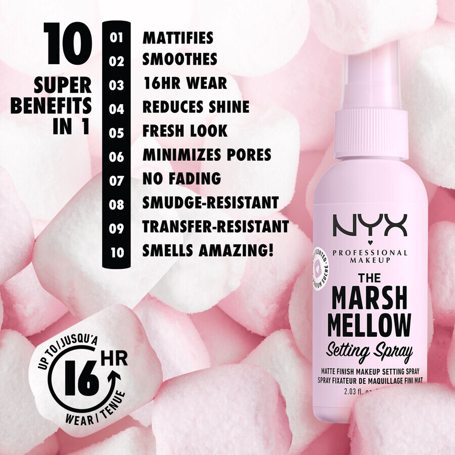 NYX Professionele Make-up Marshmellow Hold Haarlak 05 60 ml