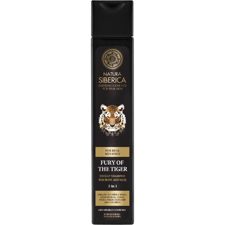 Natura Siberica Men Energising Body and Hair Shampoo 2in1 Tijgerwoede 250 ml