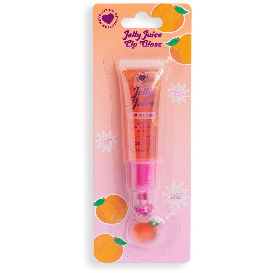 I Heart Revolution Jelly Juice Lip Tubes - Luciu de buze piersică 10 ml