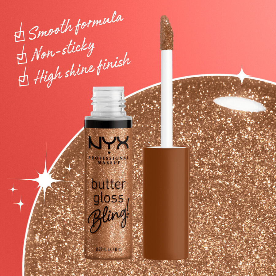 NYX Professional Makeup Butter Butter Lip Gloss brillo de labios bling 04 Pay Me in Gold