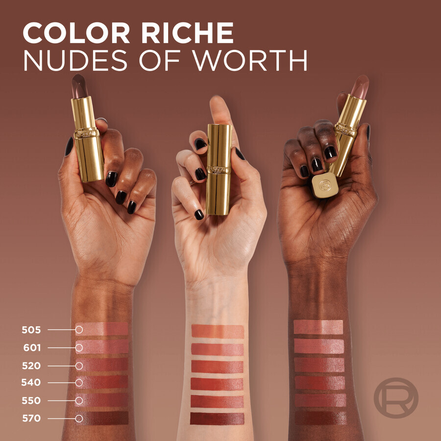 L'Oréal Paris L'Oréal Paris Colour Riche Lipstick Free the Nudes 570 Intense Worth, 4.7 g