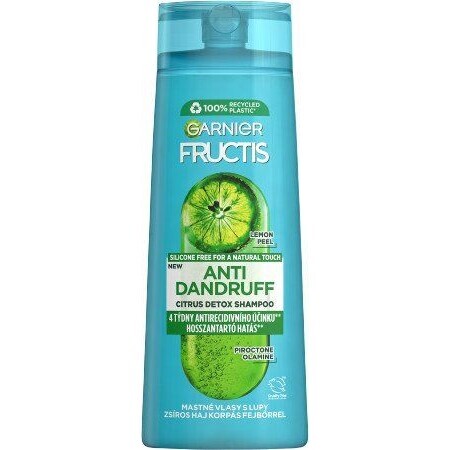 Garnier Fructis Antidandruff Shampooing Citrus pour cheveux gras avec pellicules, 250 ml