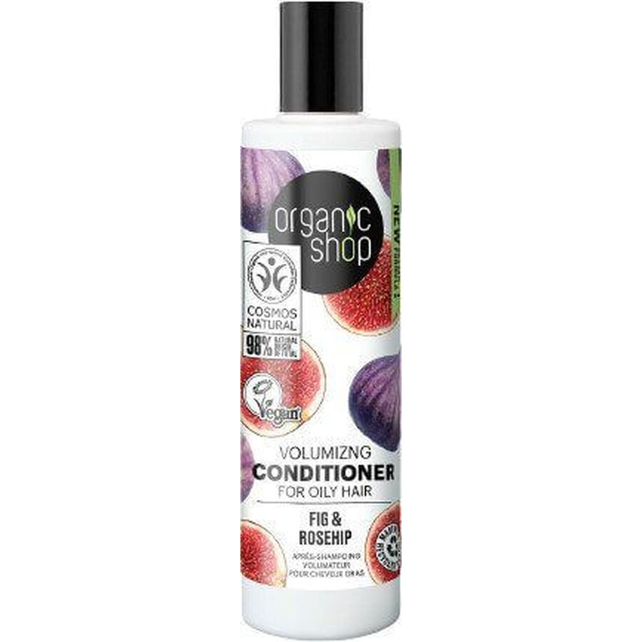 Organic Shop Volumiserende conditioner voor vet haar Vijg en rozenbottel 280 ml