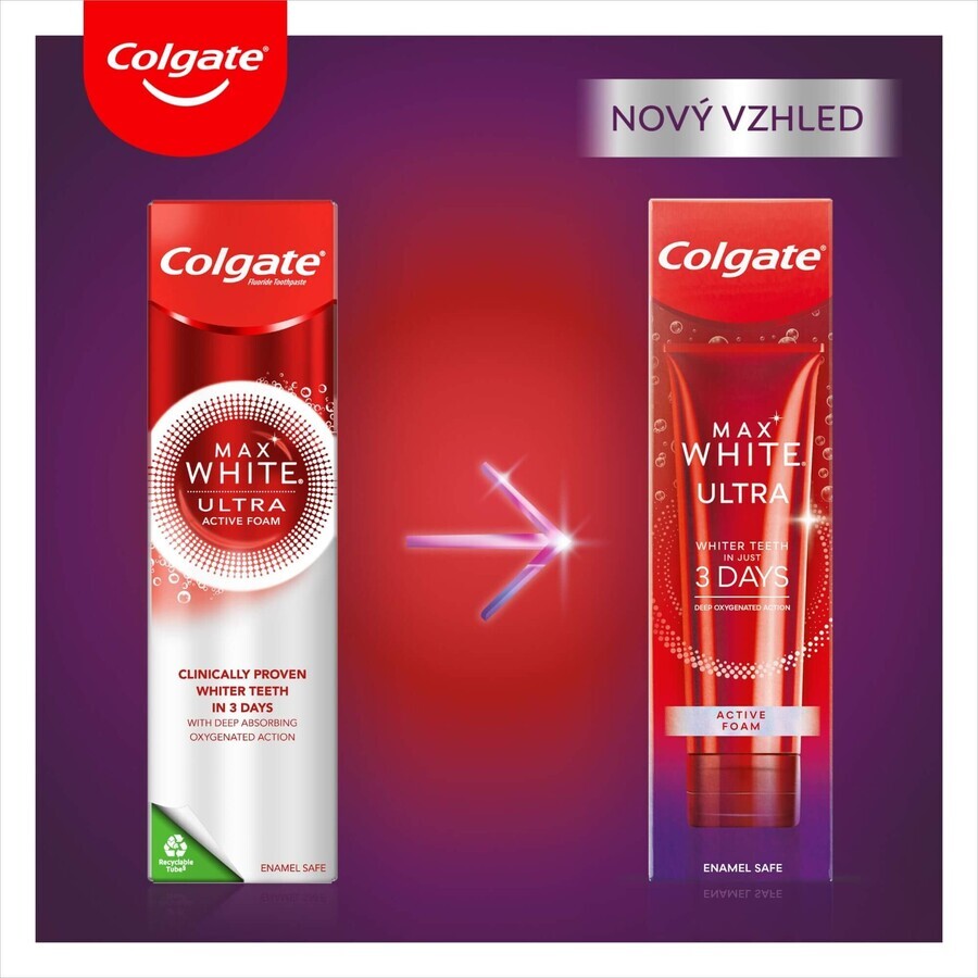 Colgate Max White Ultra Active Foam whitening tandpasta 50 ml